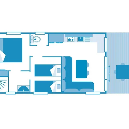 Parque de Campismo Robinson 4p 2bdrms Aircon Vendres