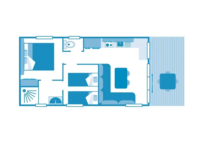 Parque de Campismo Robinson 4p 2bdrms Aircon Vendres